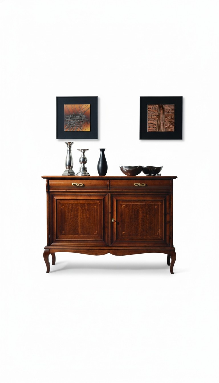 Italian furniture design chest of drawers brown luxury wood style baroque sideboard new