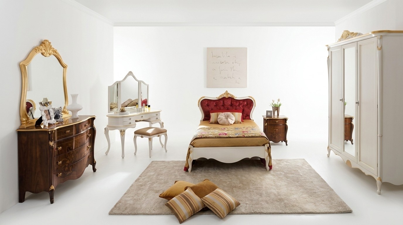 Italian furniture design luxury bed Swarovski crystal stones style baroque beds New