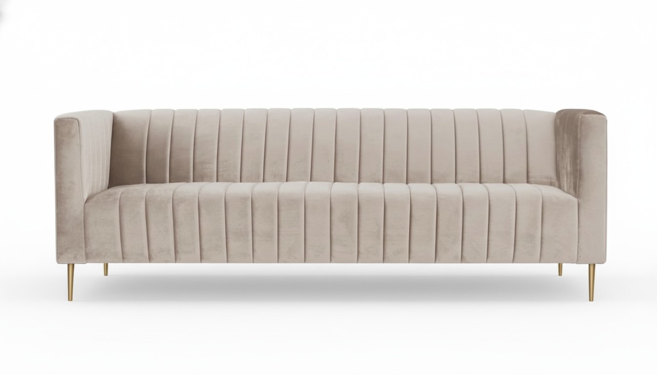 Italian furniture living room sofa design couches brown style fabric velvet textile