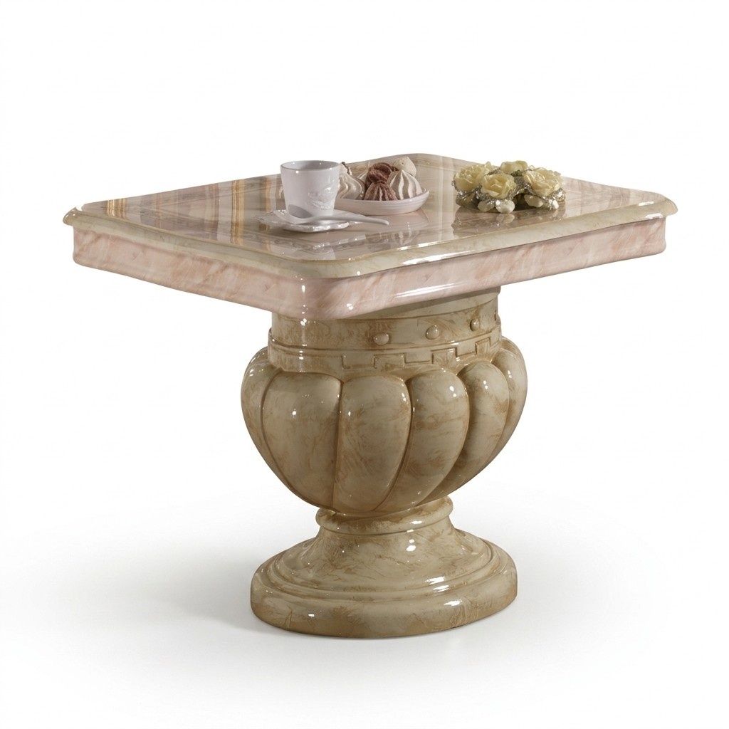 Classic rococo style made of real wooden living room rectangular coffee table