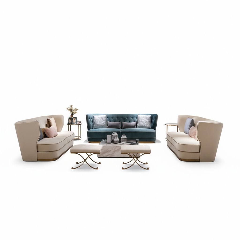 Italian style sofa set sofa couch complete set 3+2+2 seater sets