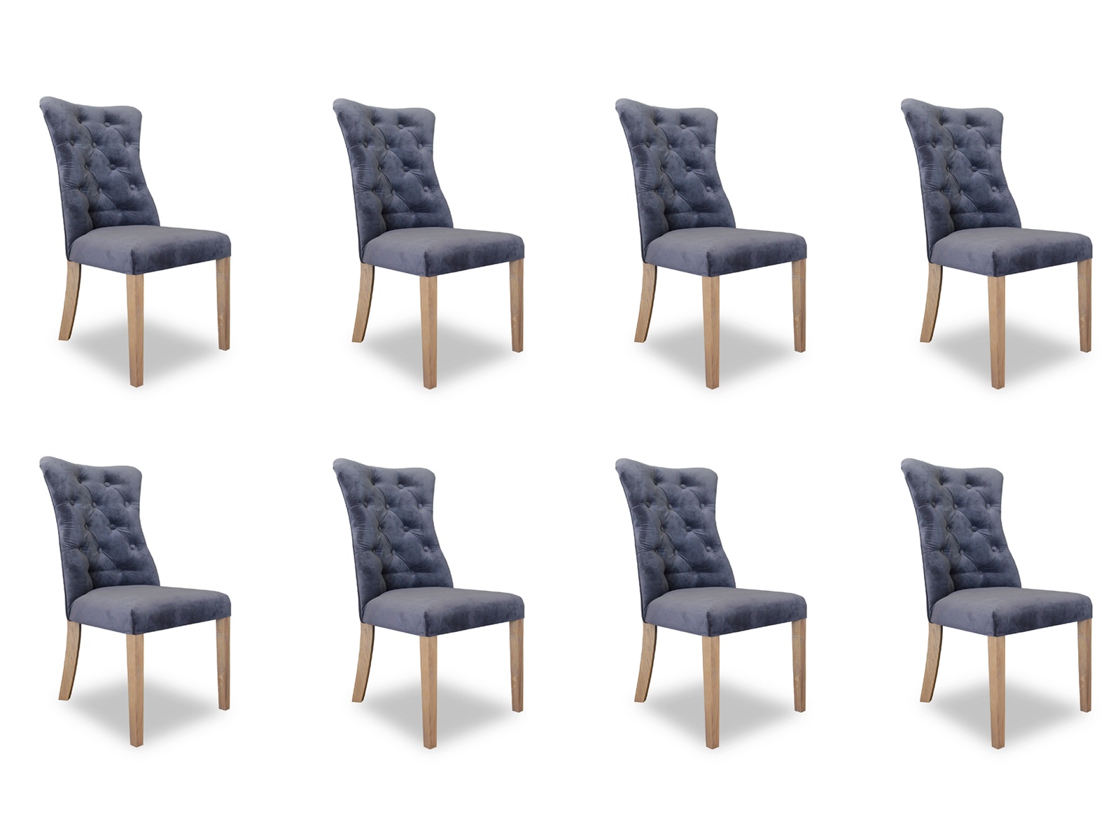 8x chairs chair upholstery design Chesterfield set armchair complete set!