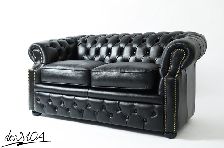 Sofa Couch Chesterfield Upholstery Sofas 2 Seater Leather Textile Lounge Club #289