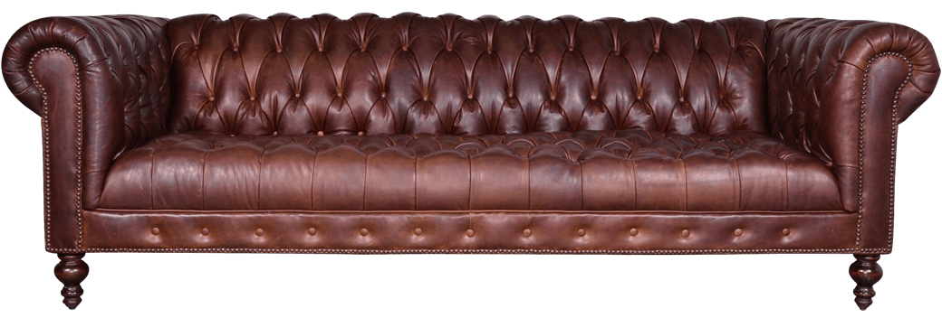 Chesterfield XXL 4-Seater Sofa Brown Classic Faux Leather Couch New Comfortable