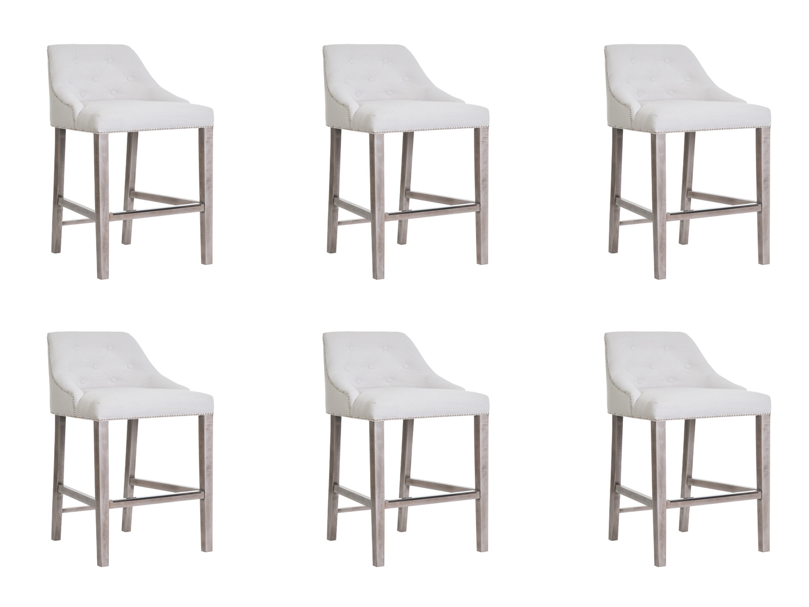 6x set modern chesterfield style bar stools/armchairs with backrest