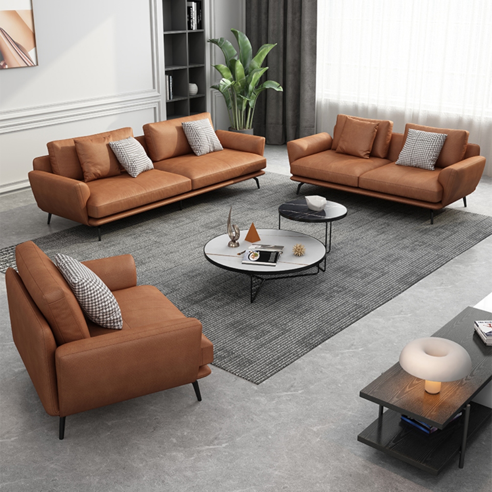 Upholstery Couches Fabric Luxury Living Room Sofa Set 3+2+1 Set Leather