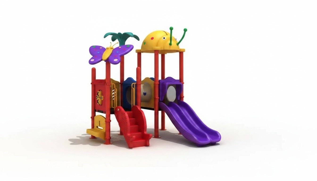 Children\'s area with slides Entertainment for children Garden Playgrounds