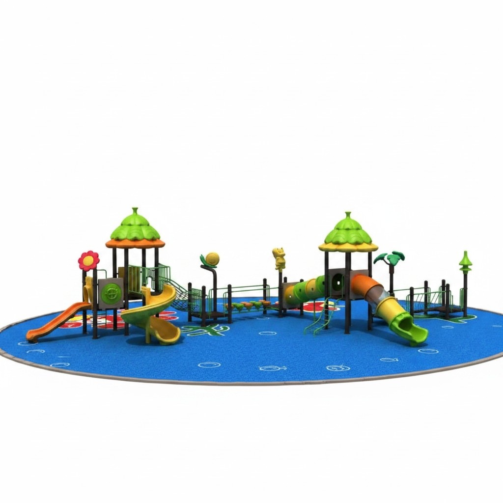 Children\'s slide made of plastic Playground outdoor climbing tower playset