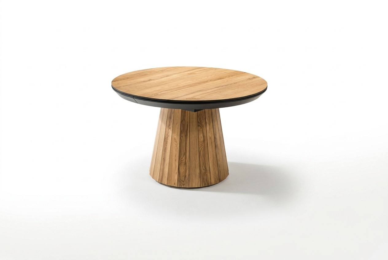 Kitchen table round dining table wood luxury dining room table brown