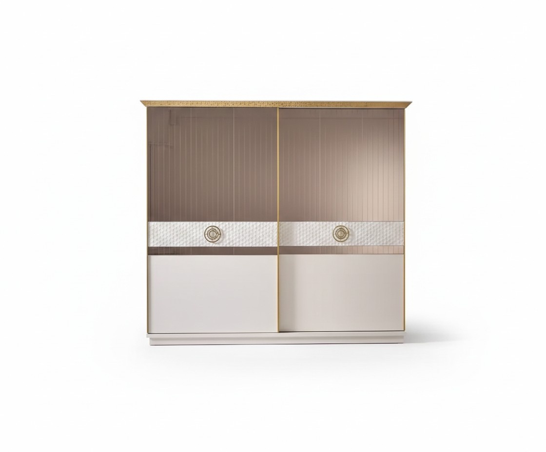 Wardrobe with sliding doors of luxurious modern wardrobes 260cm cupboard
