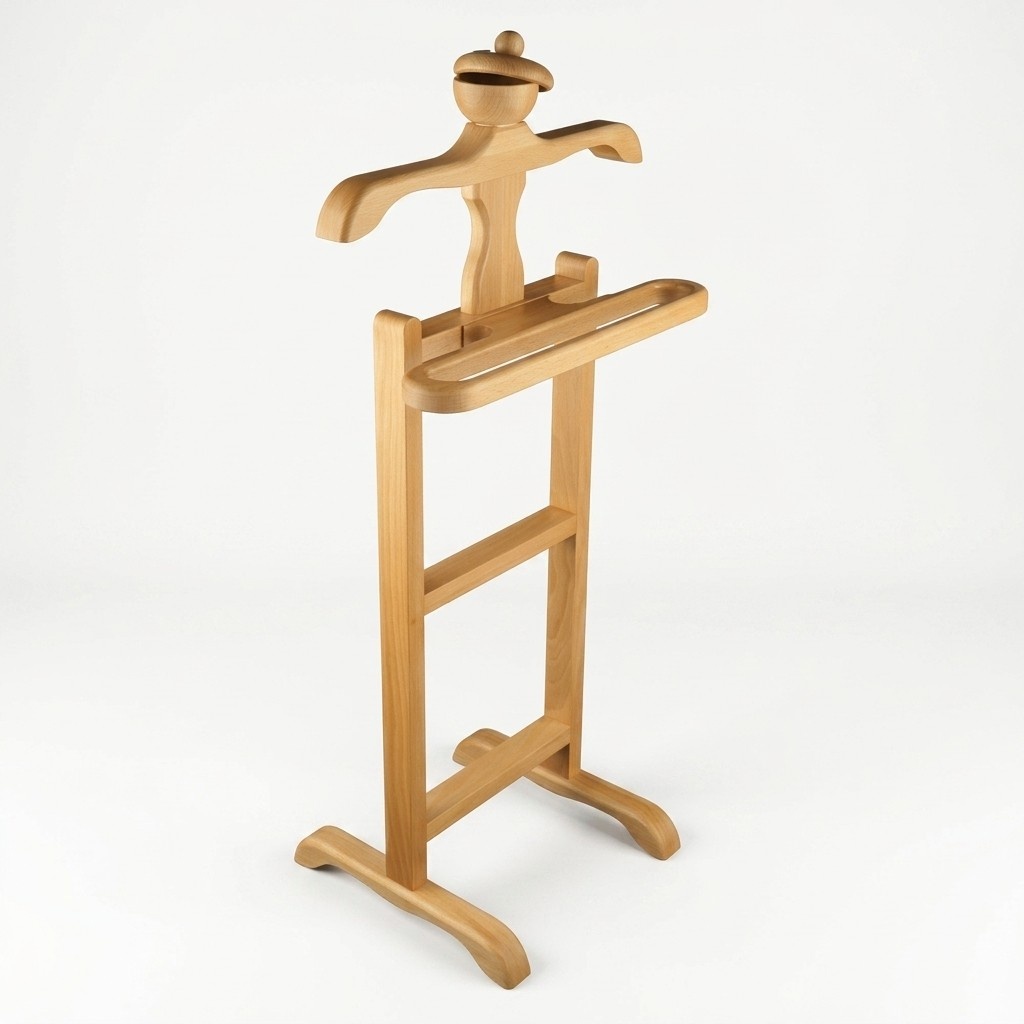 Clothing rack beech wood laundry rack clothes pole coat rack stand