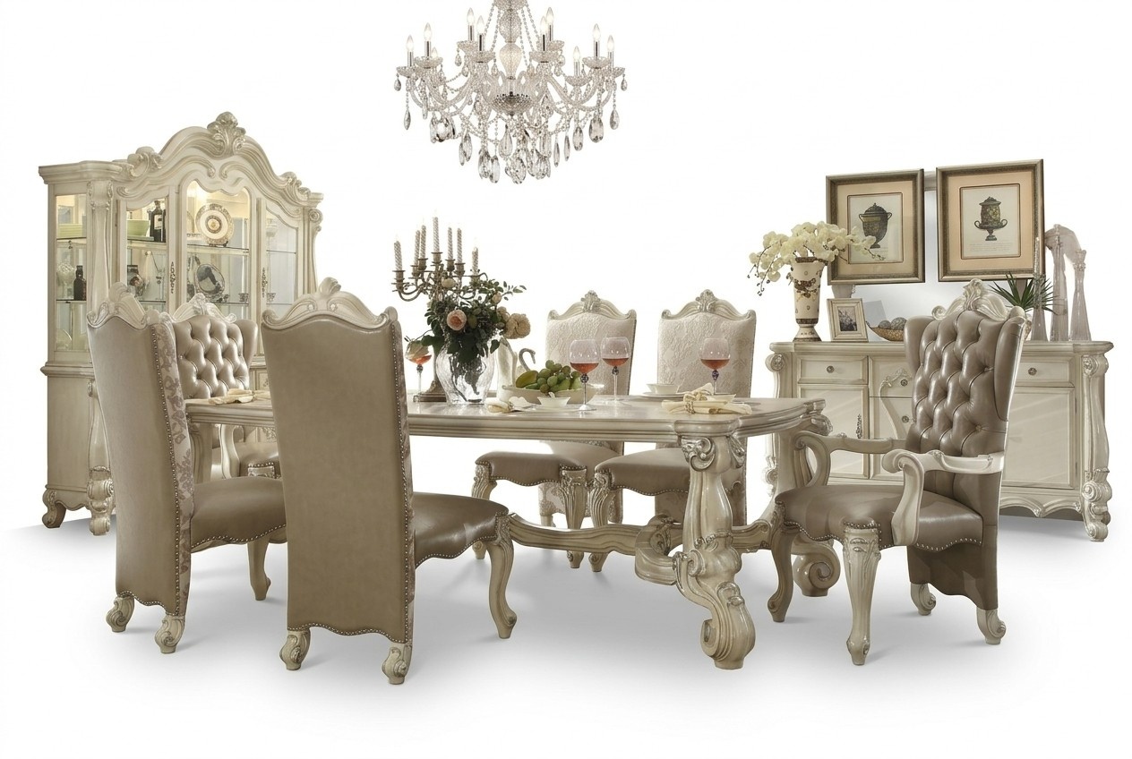 Royal 7pcs Dining Room Set Baroque Rococo Table 6x Chairs Chair new