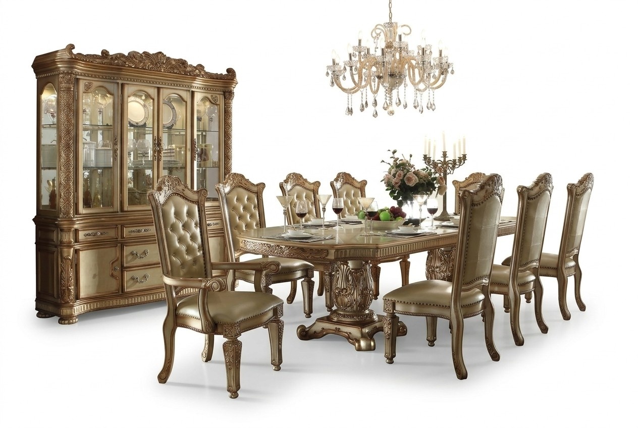 Royal Dining Table Wood Tables Baroque Rococo Dining Room Antique Style 345cm