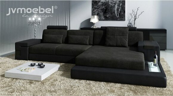 Corner Sofa Sofa L-shape Textile Sofa Couch Living Landscape Esk Modern Sofas
