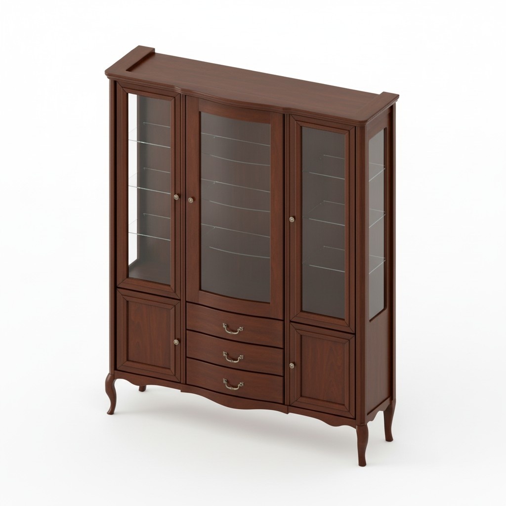 Large Cabinet Solid Hardwood Rustic Classic Display Cabinet Display Case PR-W3