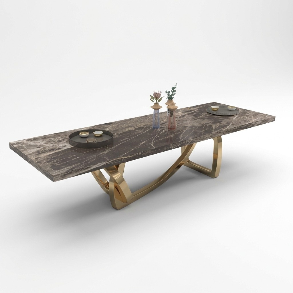 Large Elegant Dining Table Dining Room Furniture Modern Design Stylish New