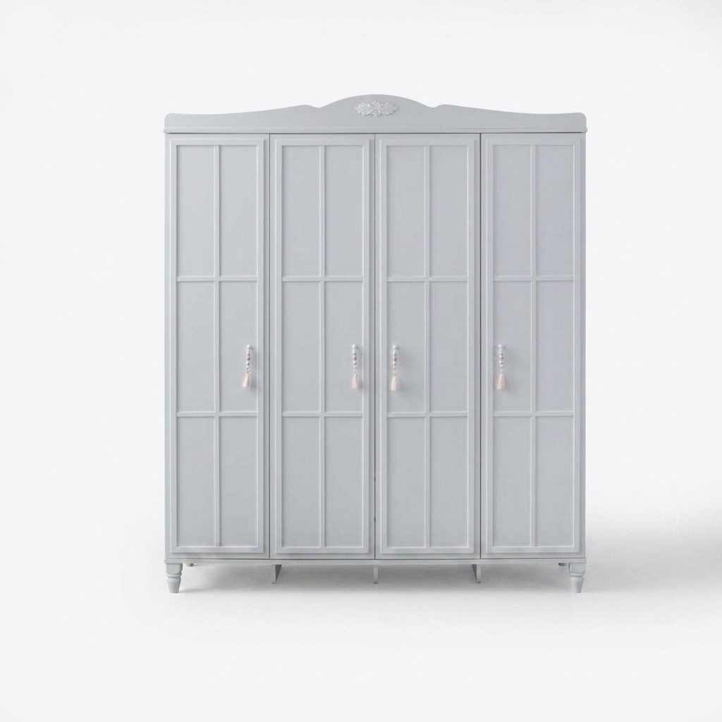 Large wardrobe children\'s cupboard cupboard wood white wooden cupboard modern
