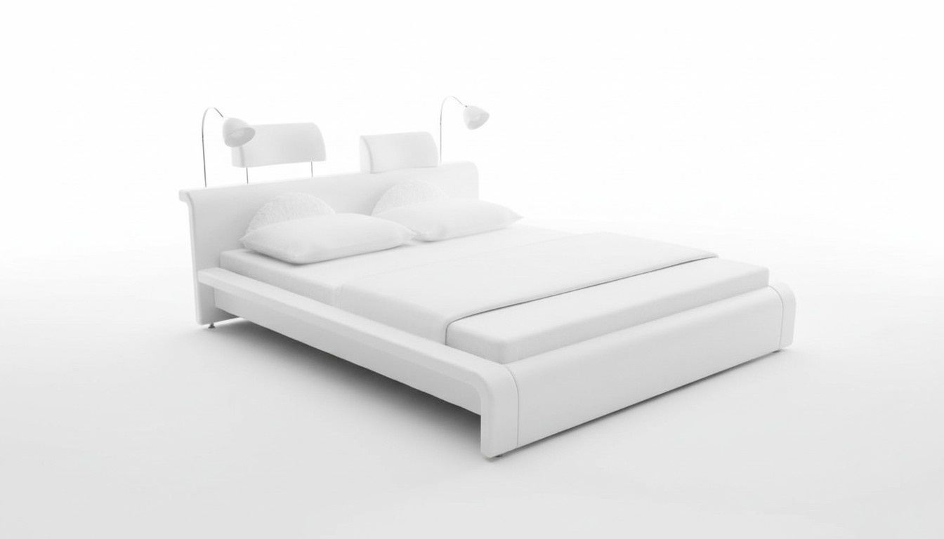 LEATHER BED UPHOLSTERED BED 180x200cm DOUBLE BED DESIGN BED NEW