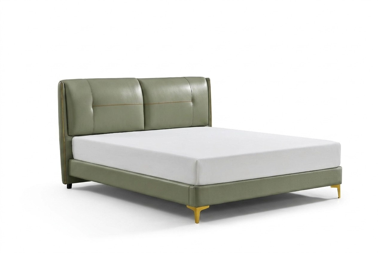 Leather Bed Upholstery Design Luxury Double Hotel Sleep Room Beds Design Luxury