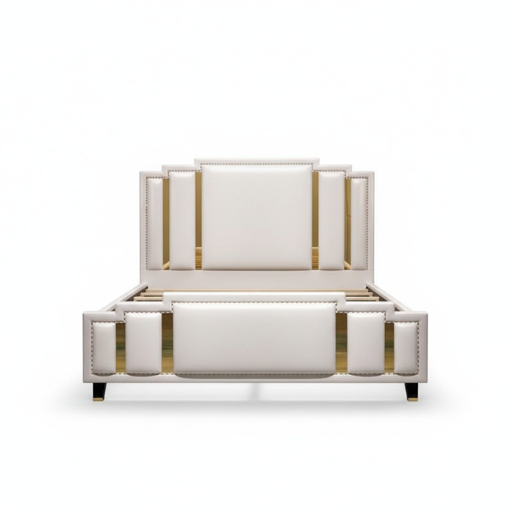 Leather Bed Upholstery Design Luxury Double Hotel Sleep Room Beds