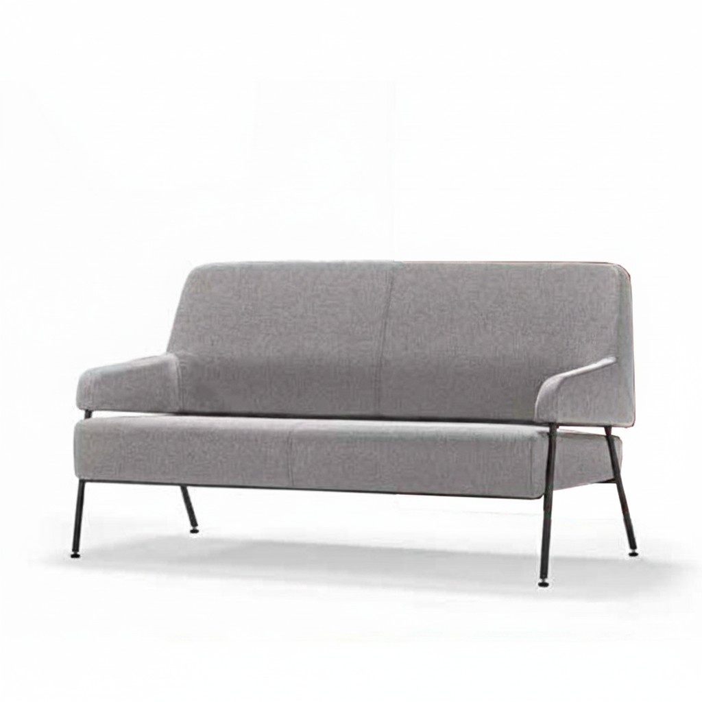 Leather Sofa 2-Seater Modern Furniture Designer Luxury Sofa Gray Blue