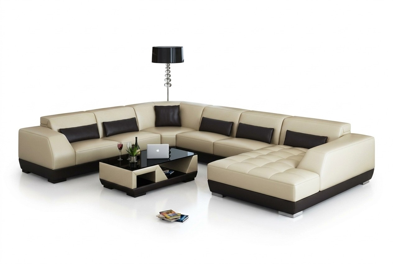 Leather Sofa Living Area Corner Sofa Corner Set Design Modern Sofa G8024