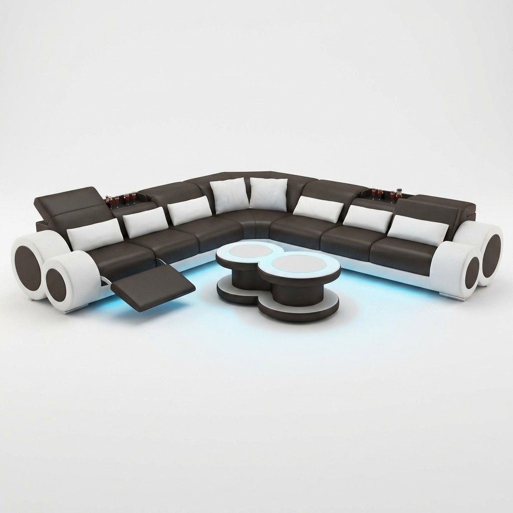 Leather sofa couch living corner sofa corner set design modern sofa G8035C