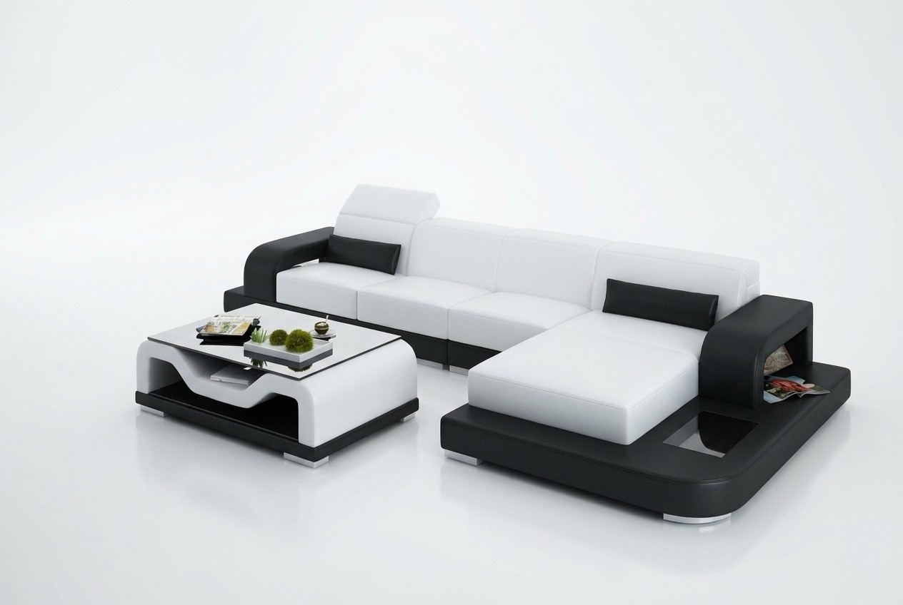 Leather sofa couch living corner sofa corner set design modern sofa G8006C