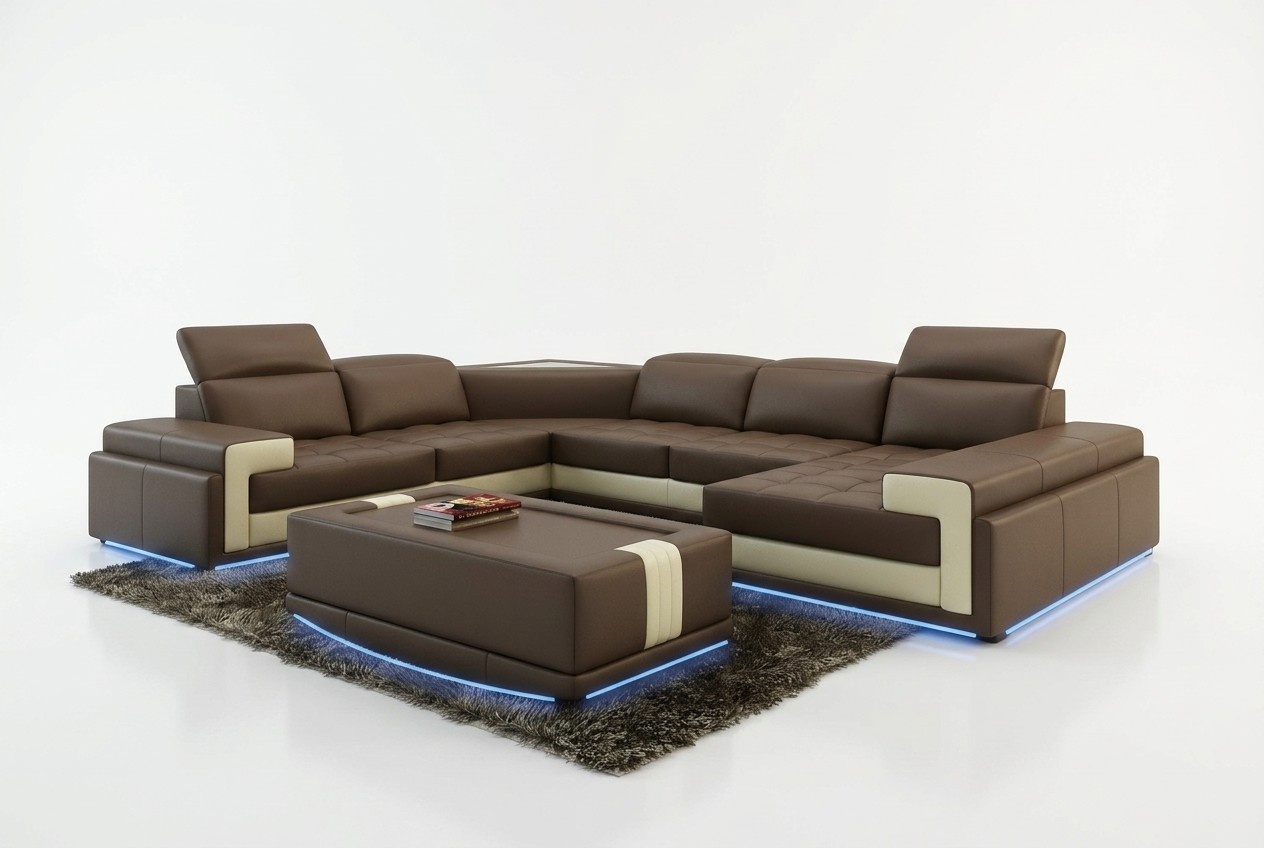 Leather Sofa Couch Living Area Corner Sofa Corner Set Design Modern Sofa Leather New