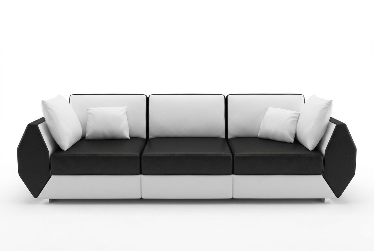 Leather Sofa Couch Sofa Set 3+3 Seater Modern Design Sofa Set USB New