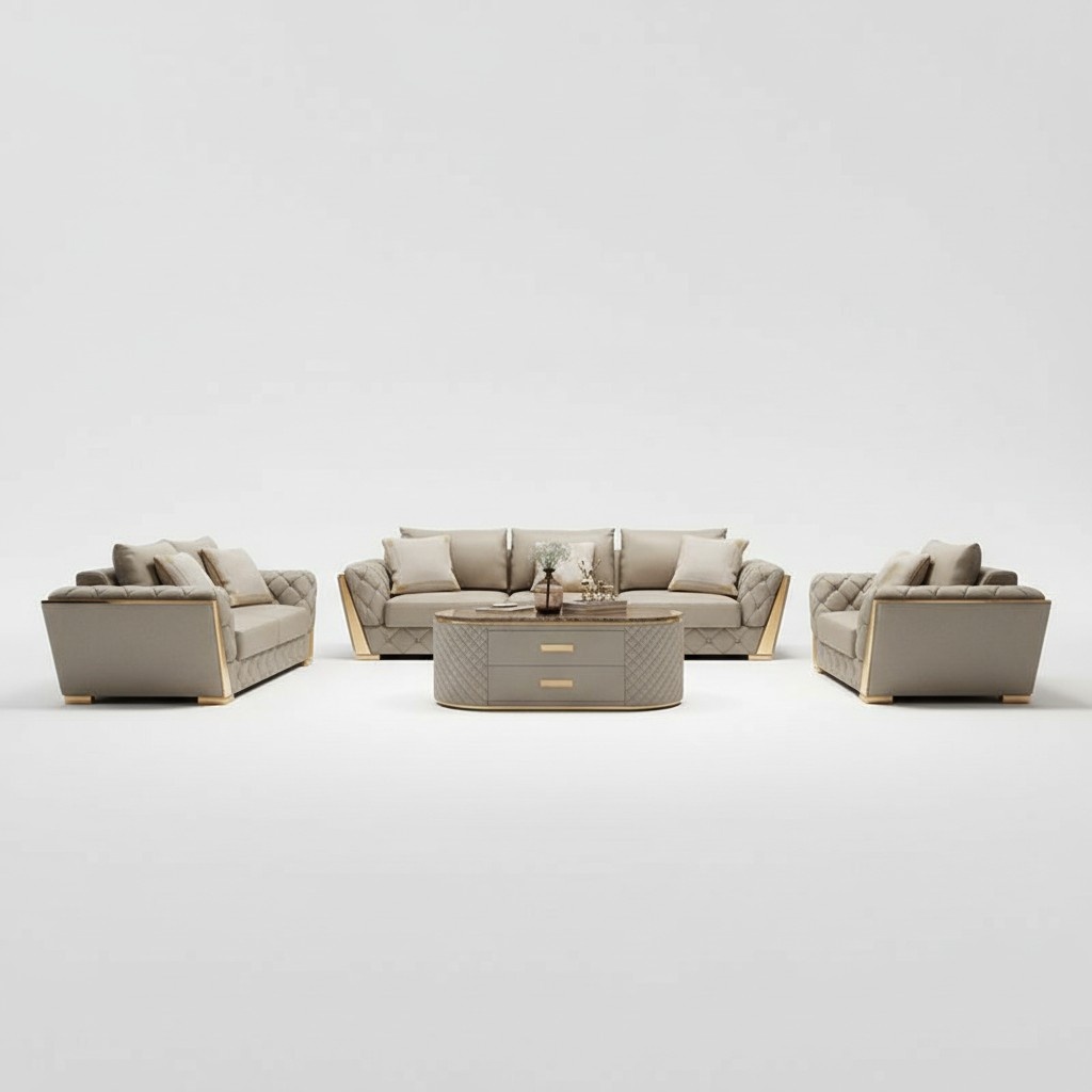 Leather sofa couch upholstery set 321 seater complete set seat upholstery sets