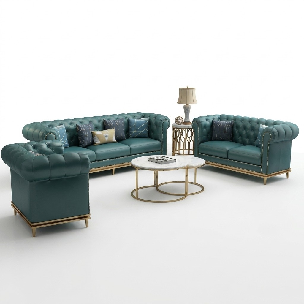 Leather sofa sofa Chesterfield sofas couches upholstery set leather couch living room