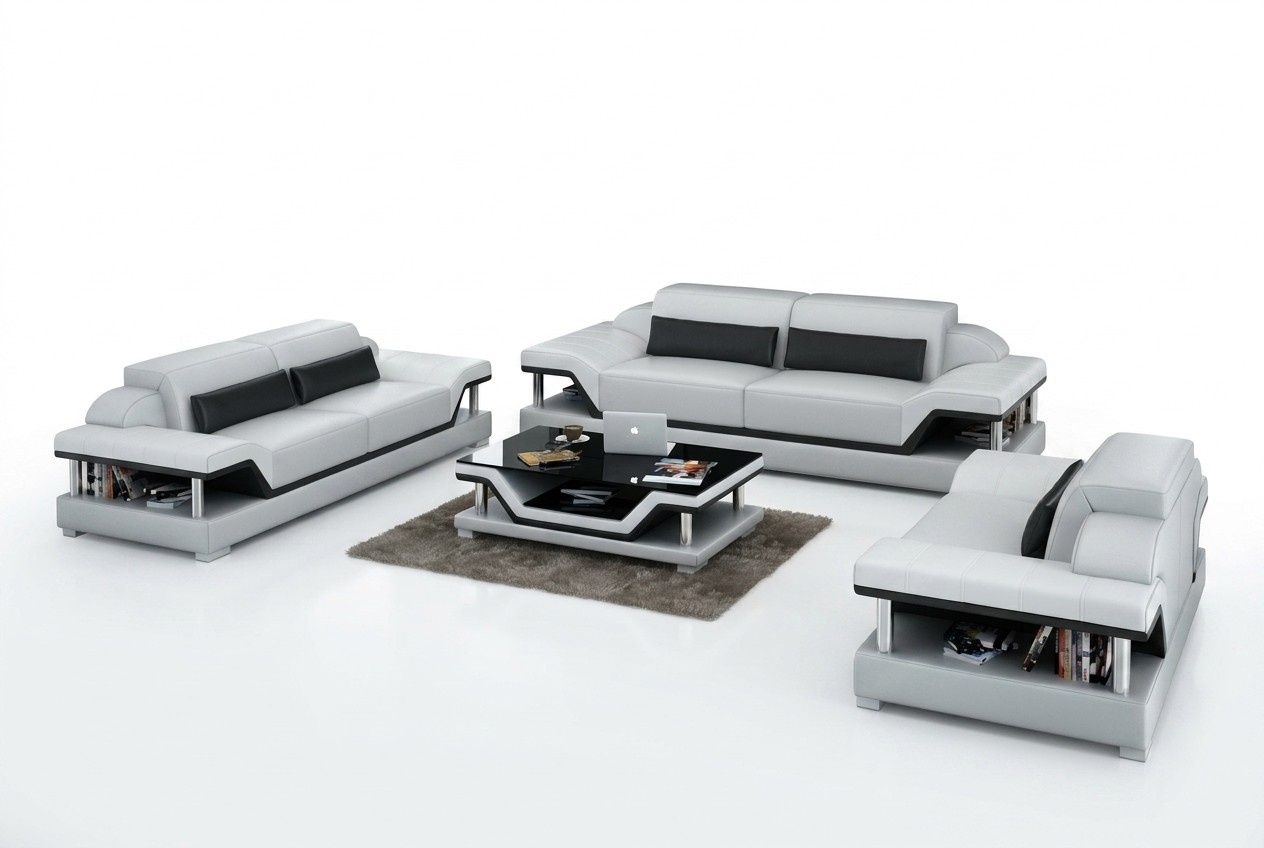 Leather sofa sofa USB couch living landscape 321-seater set design sofa set.