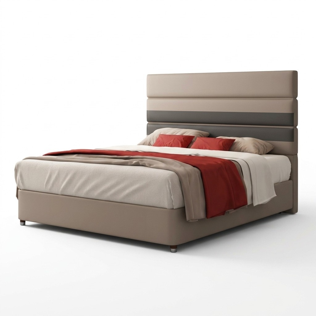Leather Upholstered Beds Hotel Luxury Designer Double Marriage Bedroom