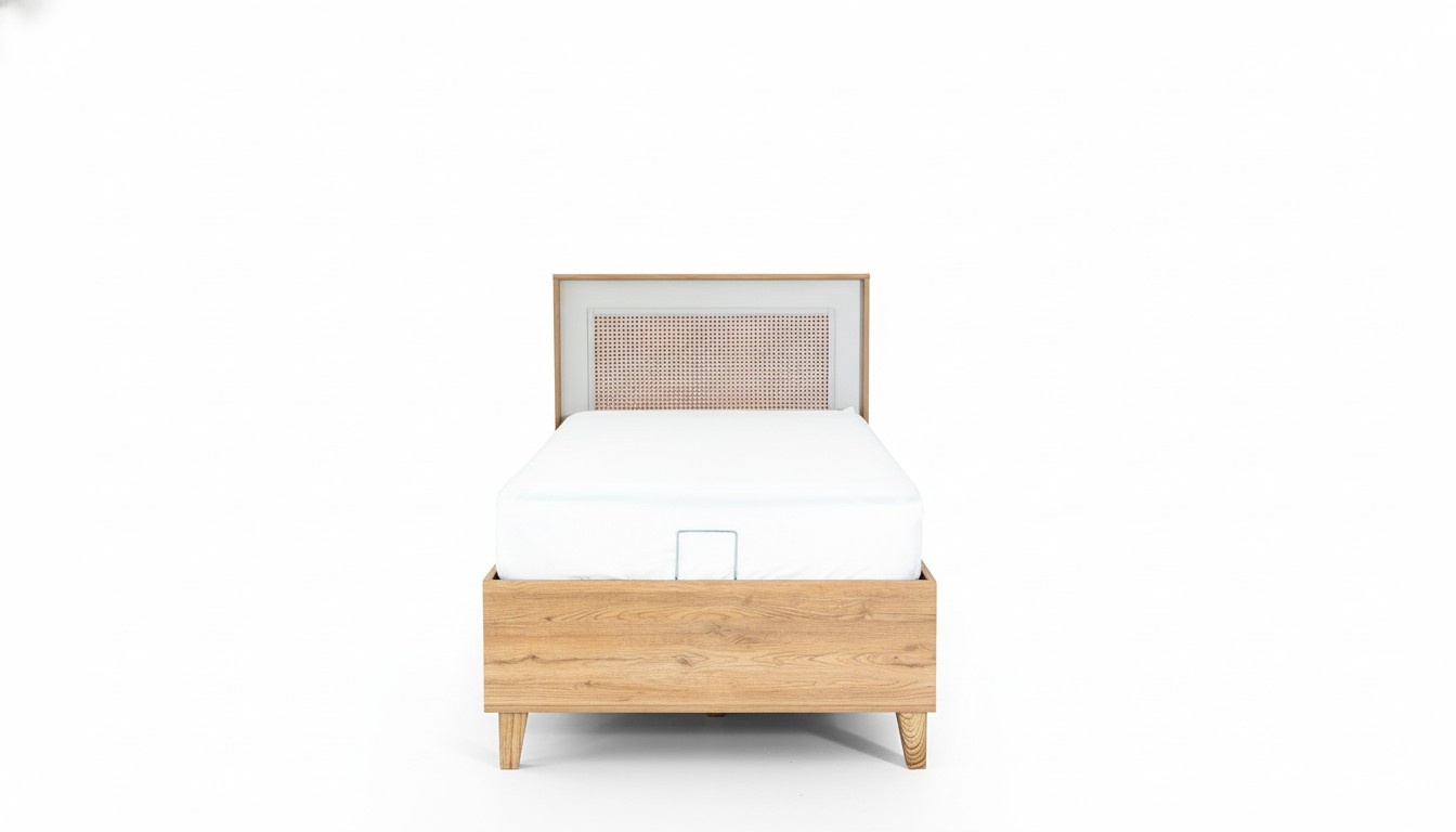 Light brown children\'s bed Designer folding single bed Bedroom furniture