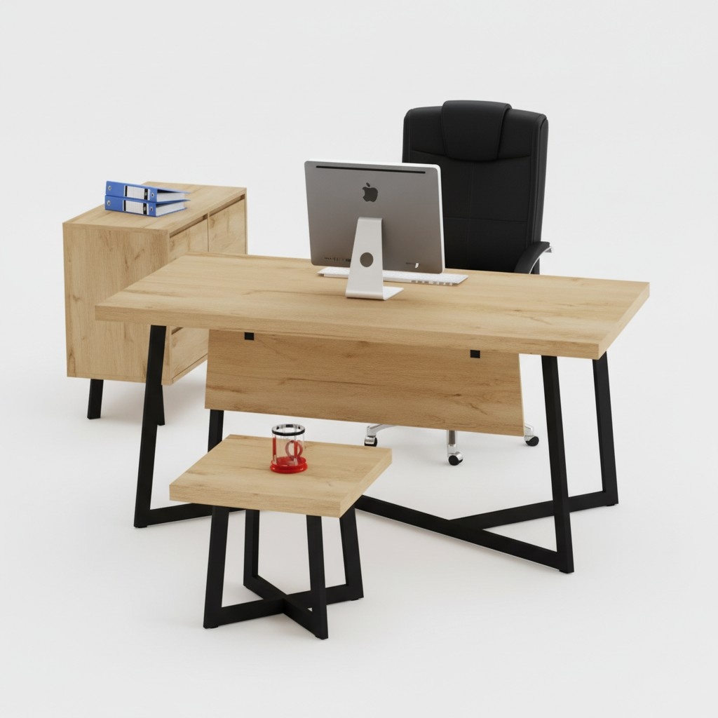 Light brown designer desk office furniture designer tables wood new