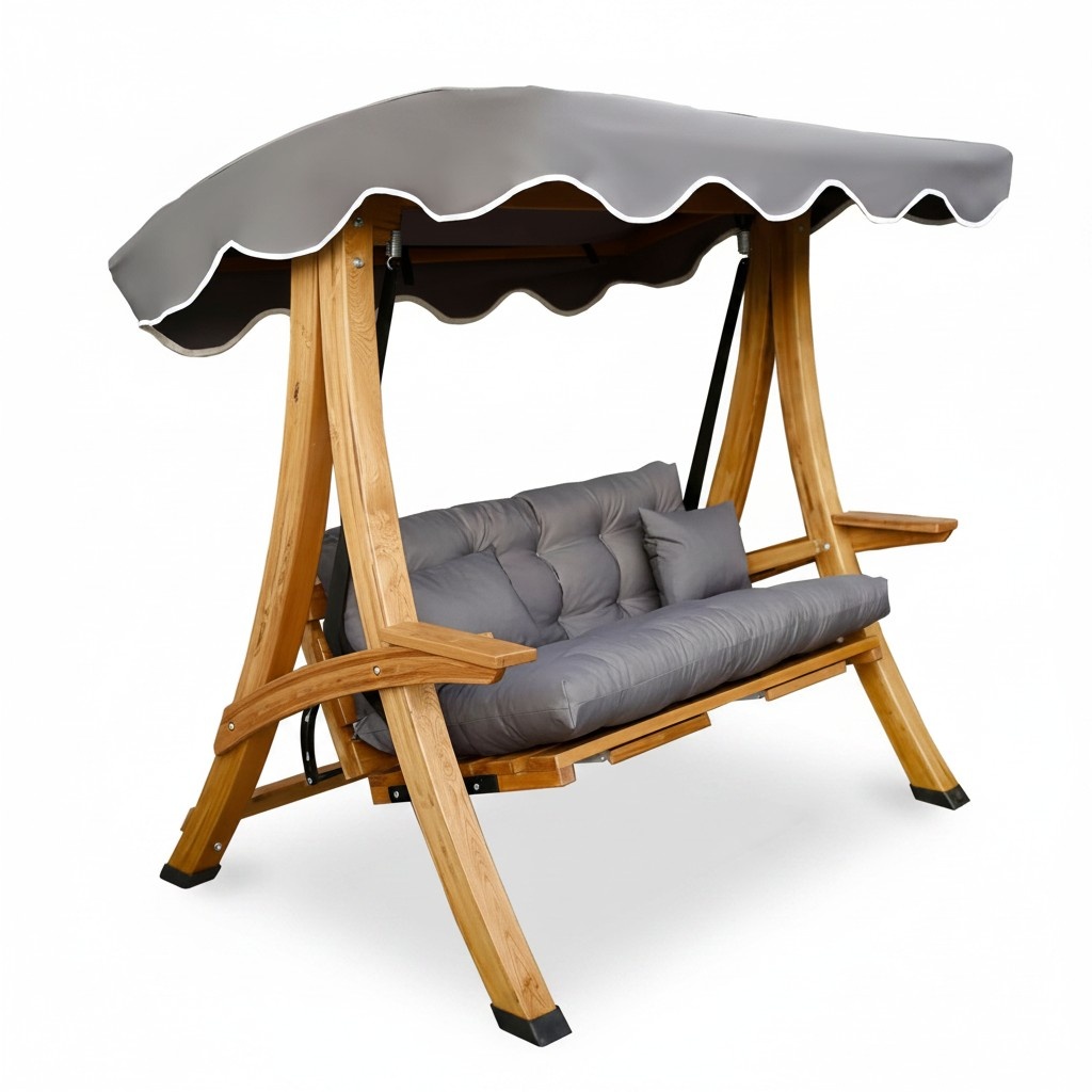 Light brown garden furniture robust garden swing elegant garden pendulum bench new