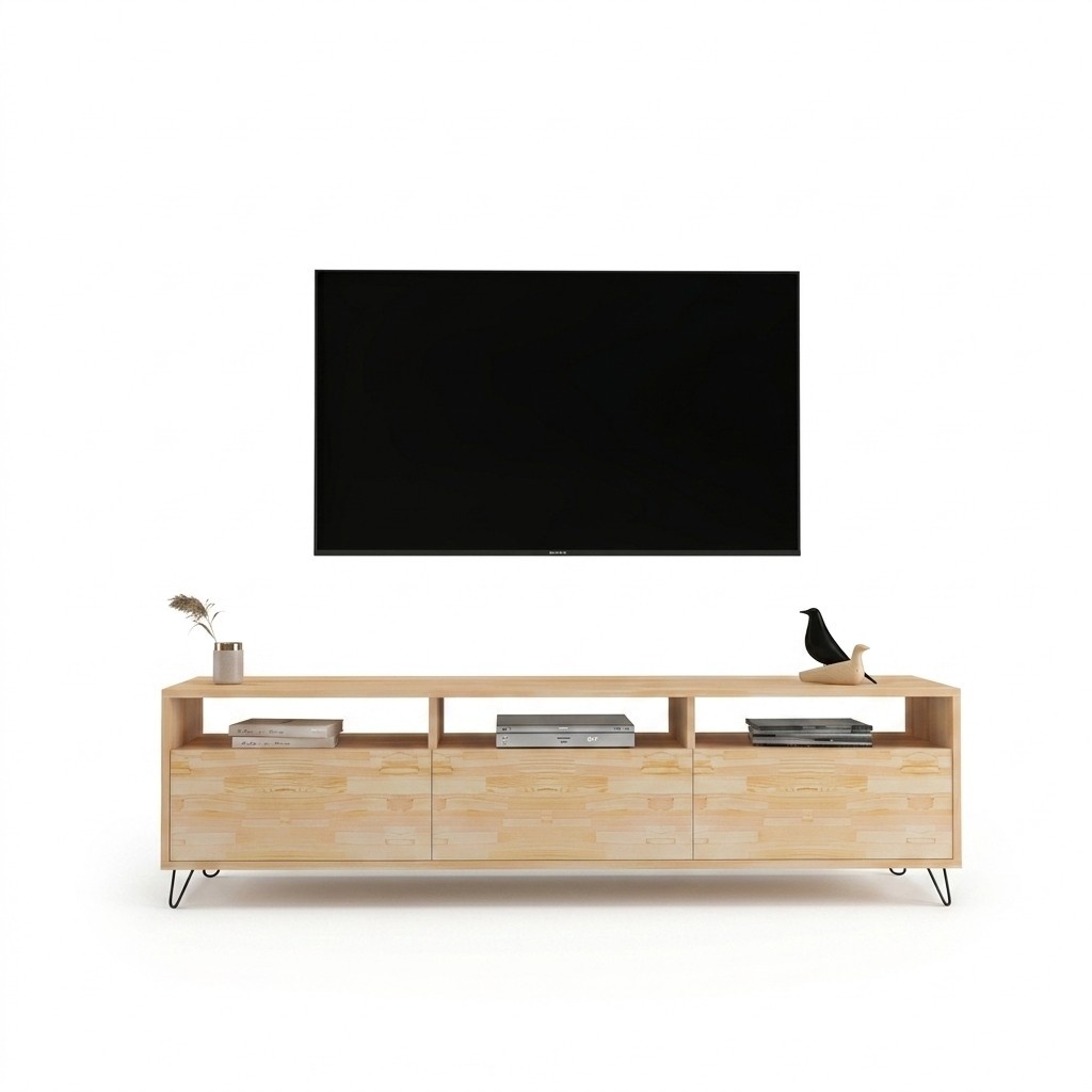 Hell brown TV stand designer lowboard wood living room furniture elegant RTV