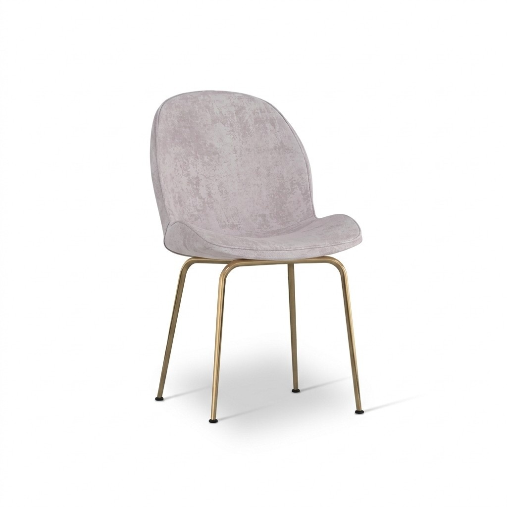 Light grey dining room chair Designer upholstered chairs Modern single seater