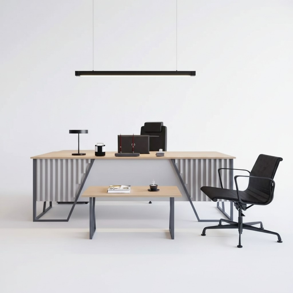 Hell Gray Office Furniture Office Furniture Set Table Desk Cabinet 3-piece