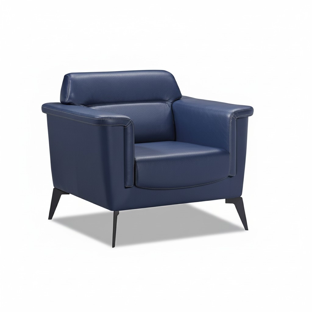 Living Room Armchair 1 Seater Modern Design Elegant Furniture Blue Luxury