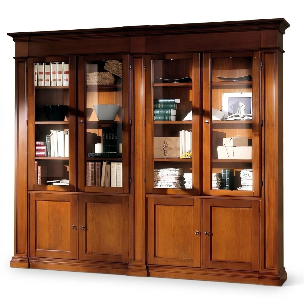 Living room cabinet shelf bookcase wood office cabinet cupboards showcase Italy