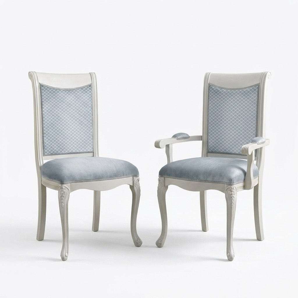 Living room chair design dining room wood chairs upholstered with armrests Baroque Rococo