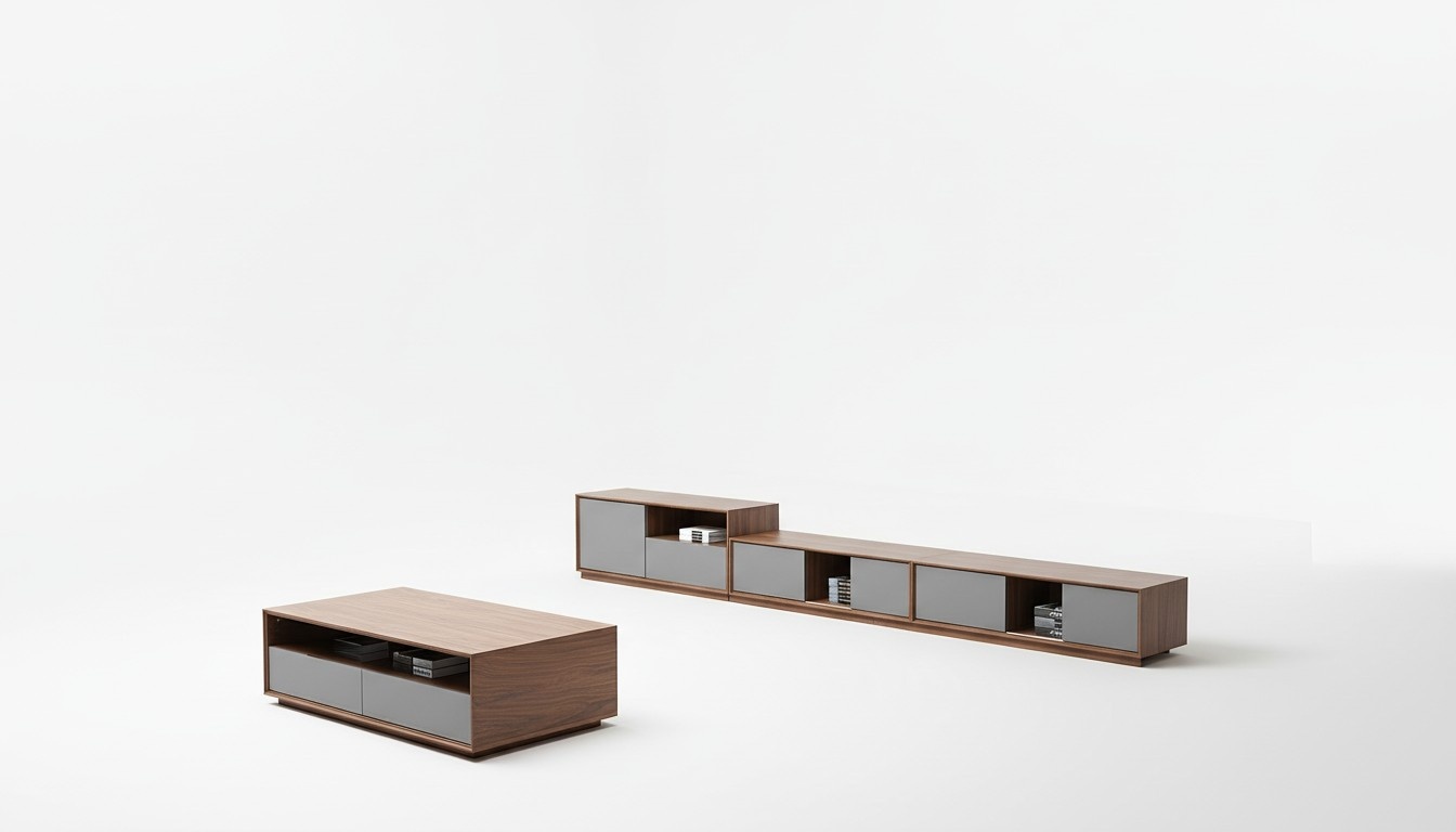 Living Room Complete Set Chest of Drawers Sideboard Cabinet Wall Coffee Table Set RTV