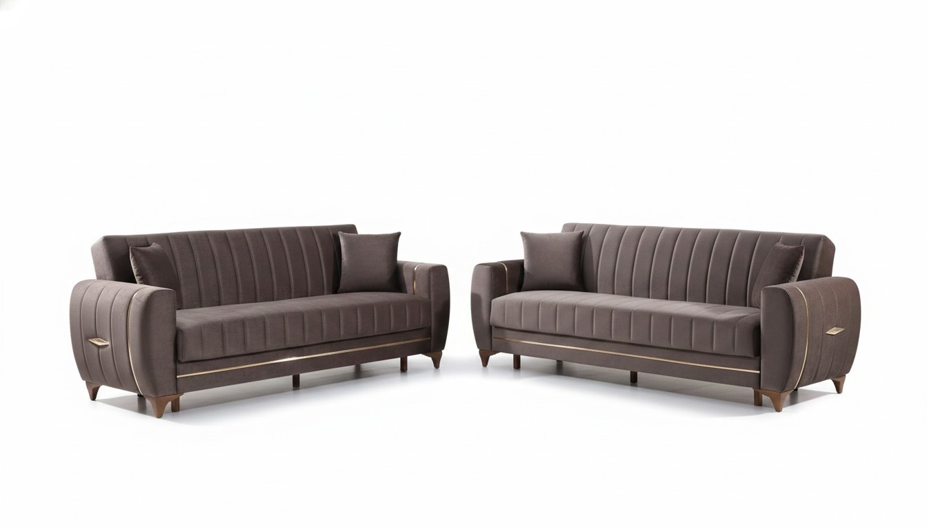 Living Room Design Sofa Set 3+3 Seater Modern 2x Sofas Luxury Furniture Seating