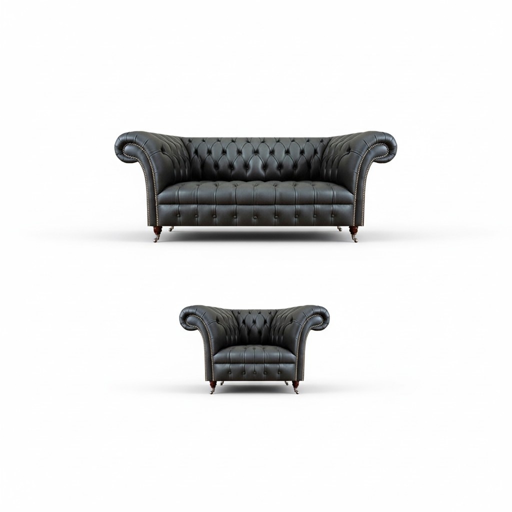 Living room gray sofa set 3+1 seat upholstered furniture luxurious leather sofas