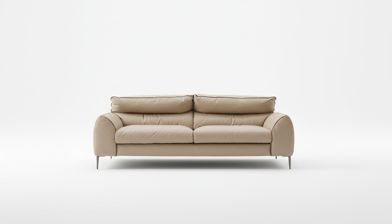 Living room leather sofa beige two seater design sofas upholstered sofas 2 seat Prianera