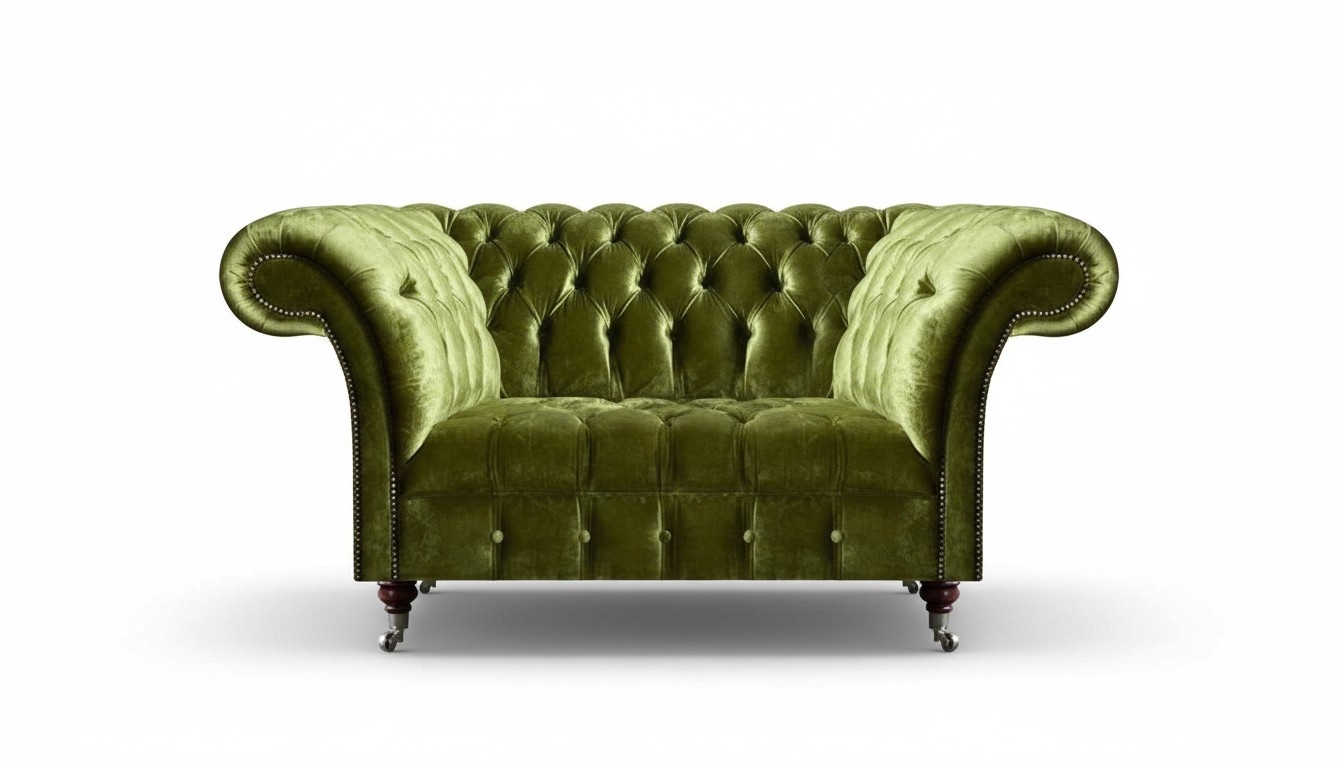 Living Room Modern Design Two-Seater Sofa Couch Green Luxury Furniture