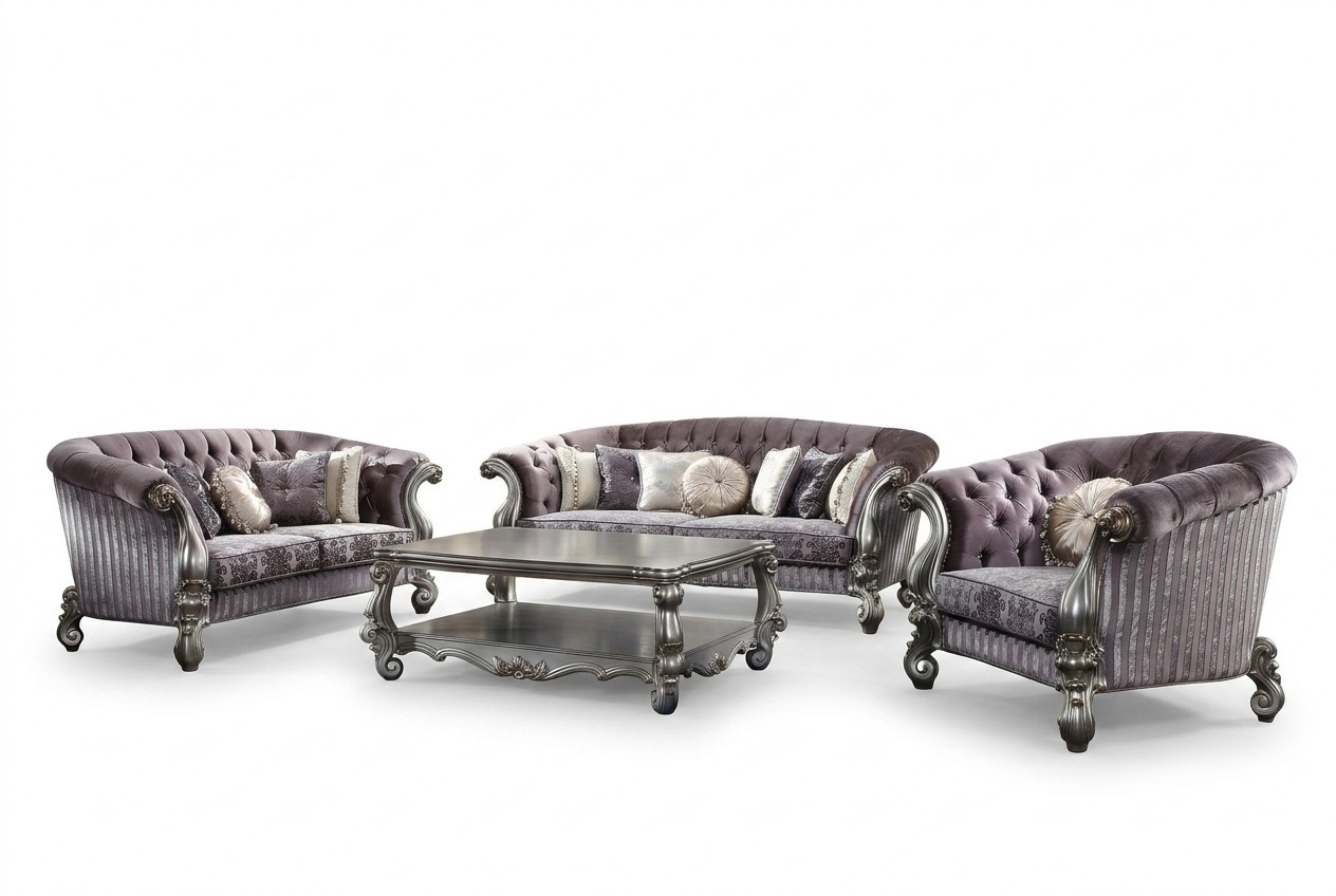 Living Room Set Classic Couch Set 5pcs Sofa Coffee Table Side Table new