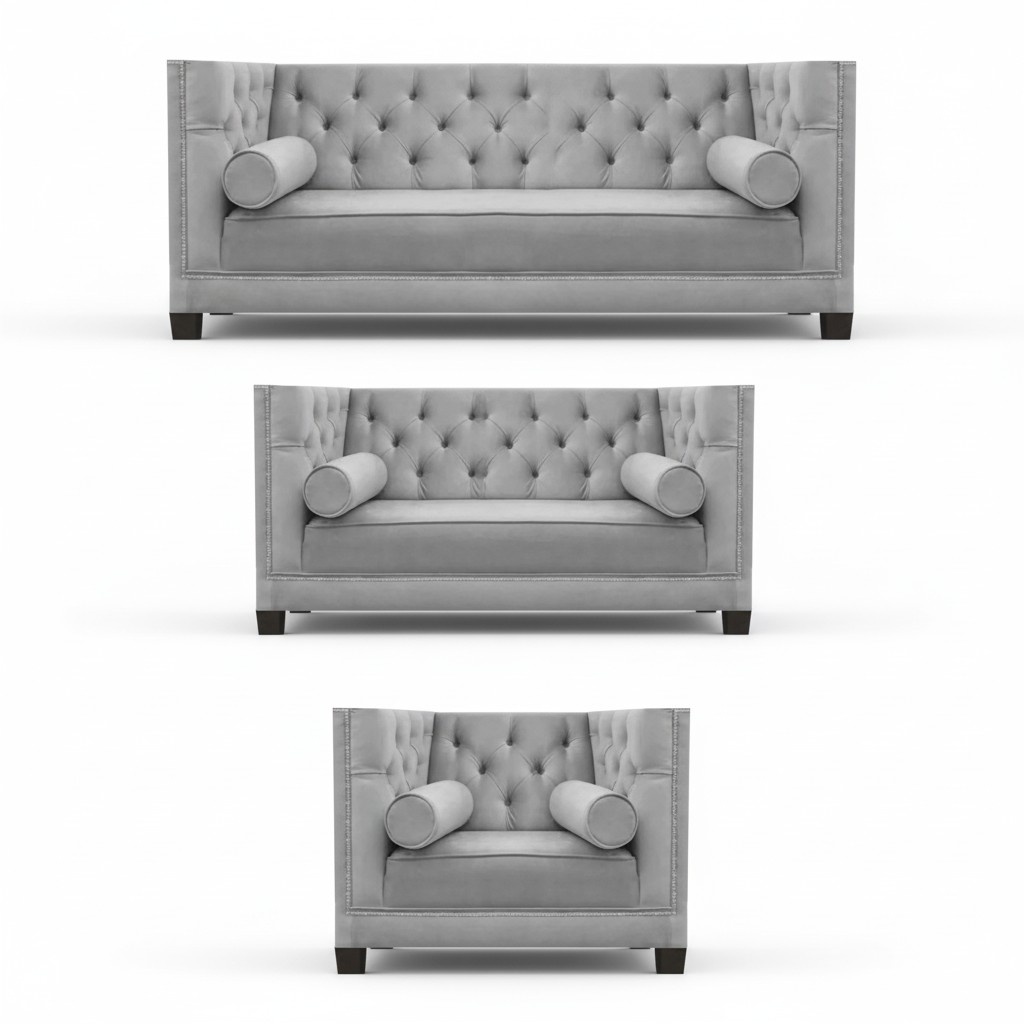 Living room set luxury textile sofa set 3pcs modern designer 4+2+1